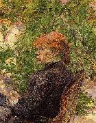 Henri de toulouse-lautrec Red Haired Woman Sitting in Conservatory Germany oil painting artist
